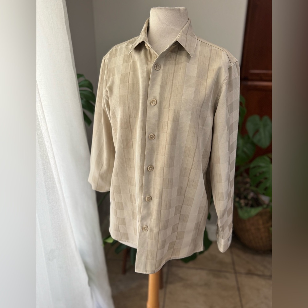 Stanley Blacker Tonal Check Jacquard‎ Button-Down – Women’s 18 XL